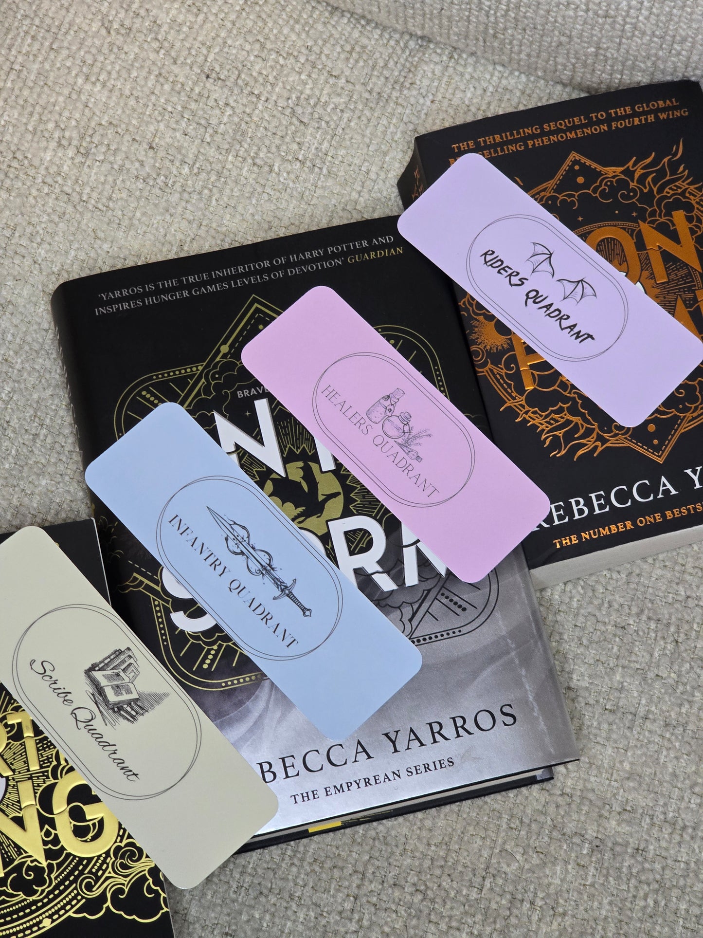 Fourth Wing Inspired Quadrant Bookmark Set