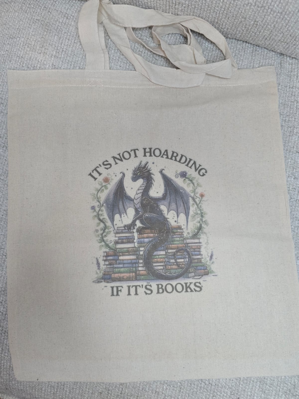 Fourth Wing Inspired Dragon Book Tote Bag