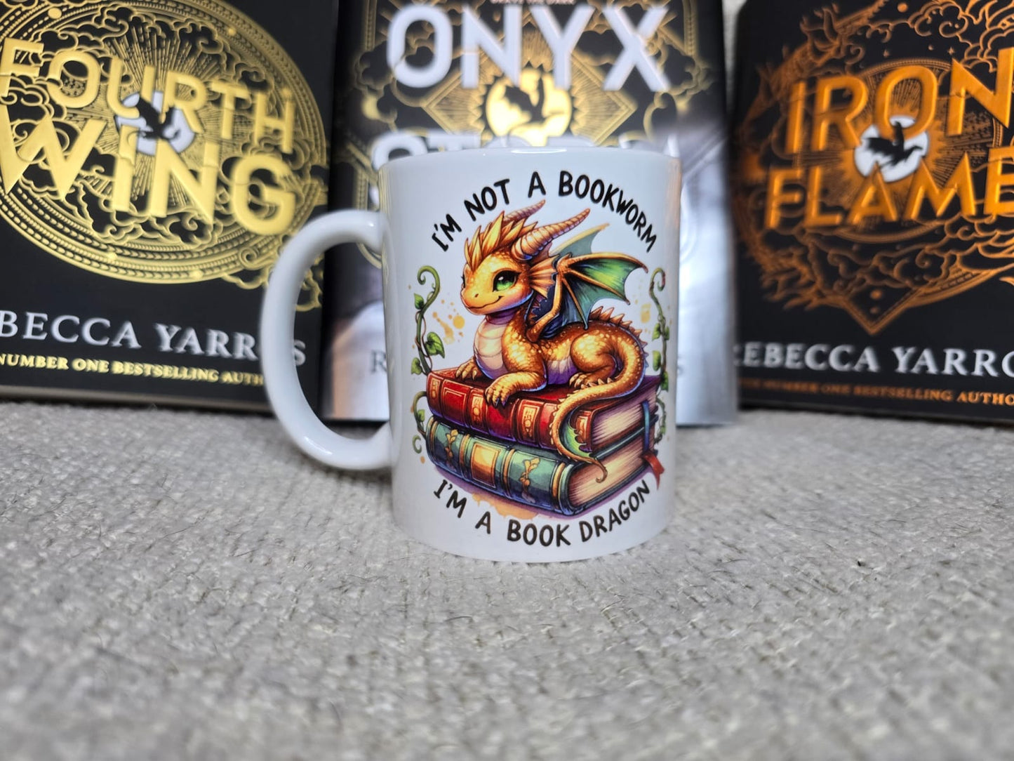 Fourth Wing Inspired Book Dragon Mug
