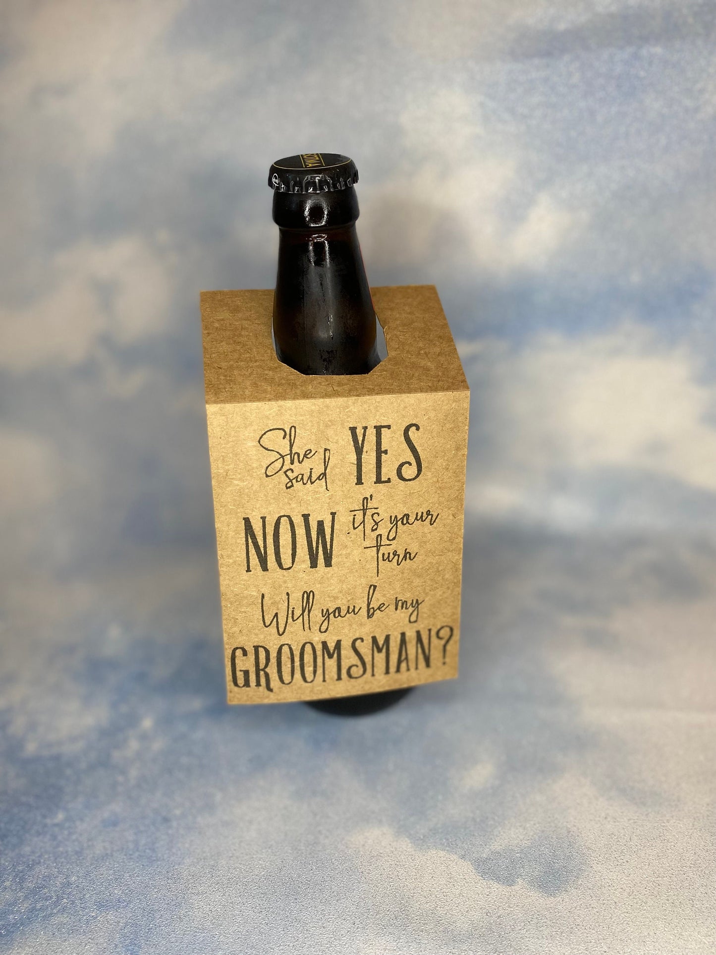 Personalised 'Will You Be My ...?' Bottle Tag, Groomsman | Best Man | Usher | Bridesmaid | Maid of Honour, Customisable