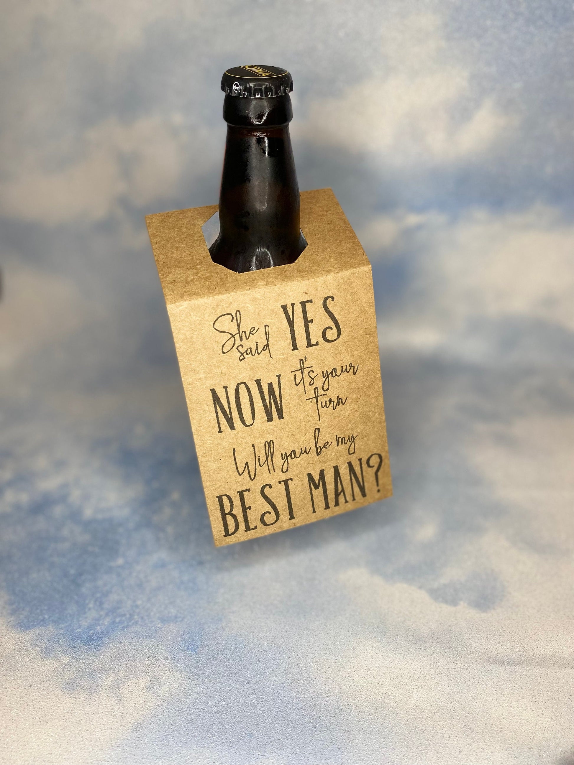 Personalised 'Will You Be My ...?' Bottle Tag, Groomsman | Best Man | Usher | Bridesmaid | Maid of Honour, Customisable