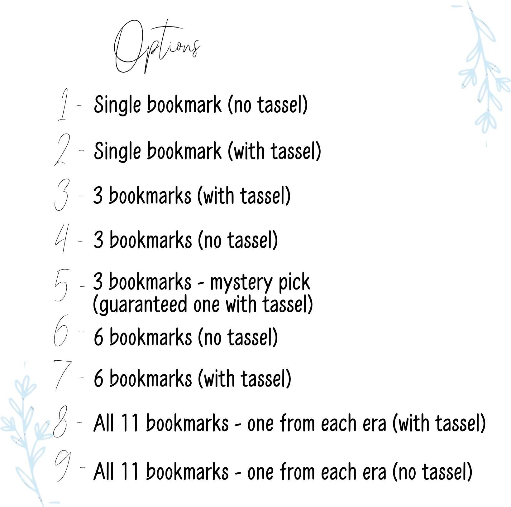 Taylor Swift Lyrics Inspired Bookmarks | Eras