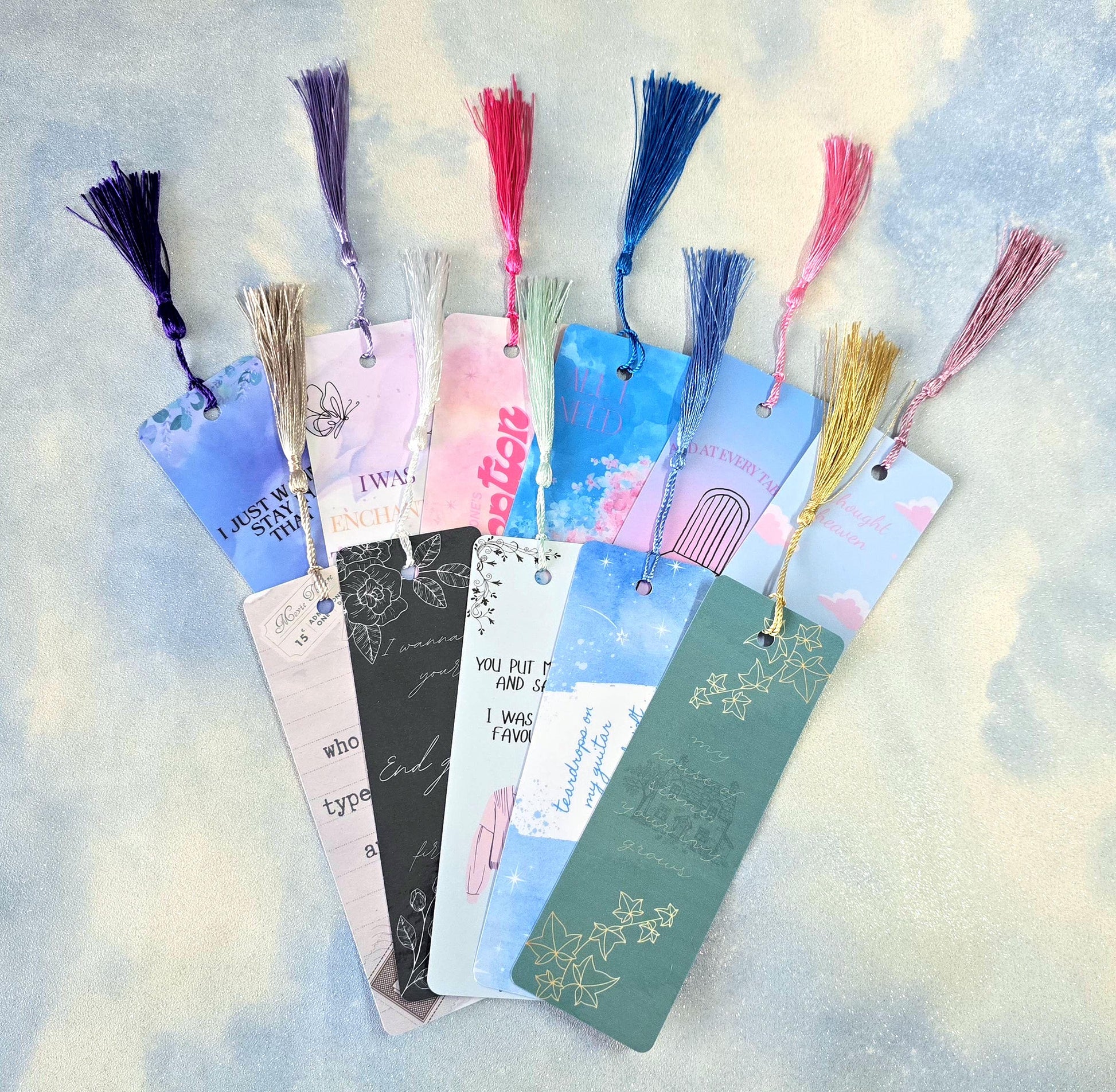 Taylor Swift Lyrics Inspired Bookmarks | Eras