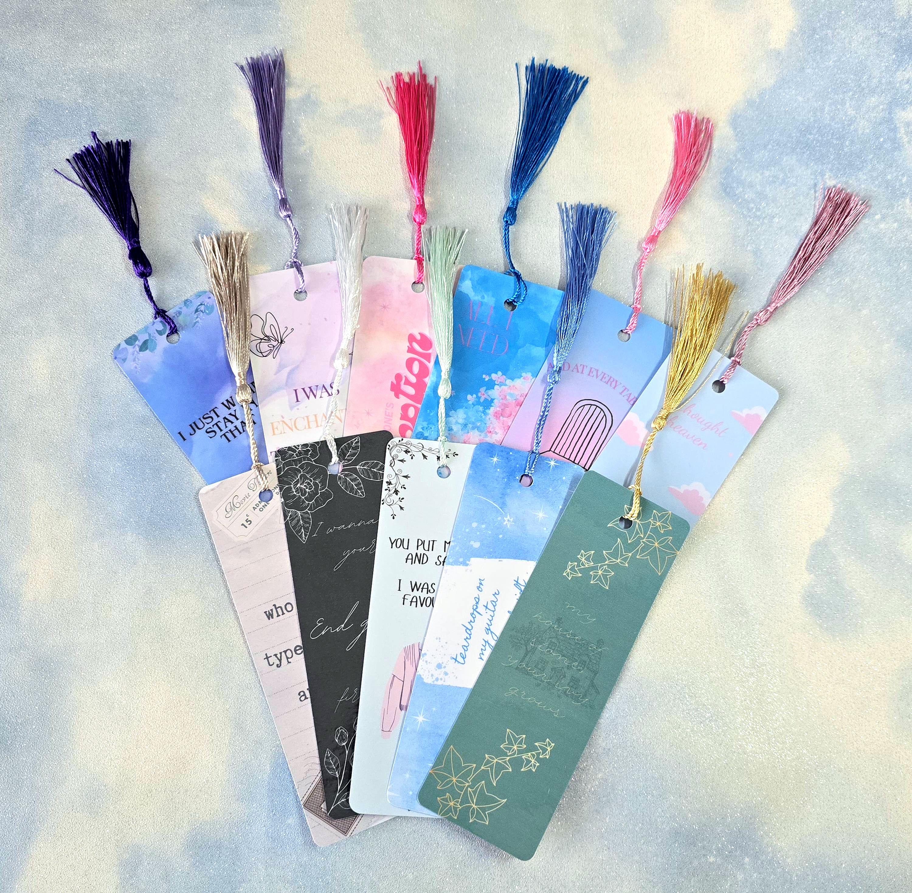 Taylor Swift Lyrics Inspired Bookmarks | Eras