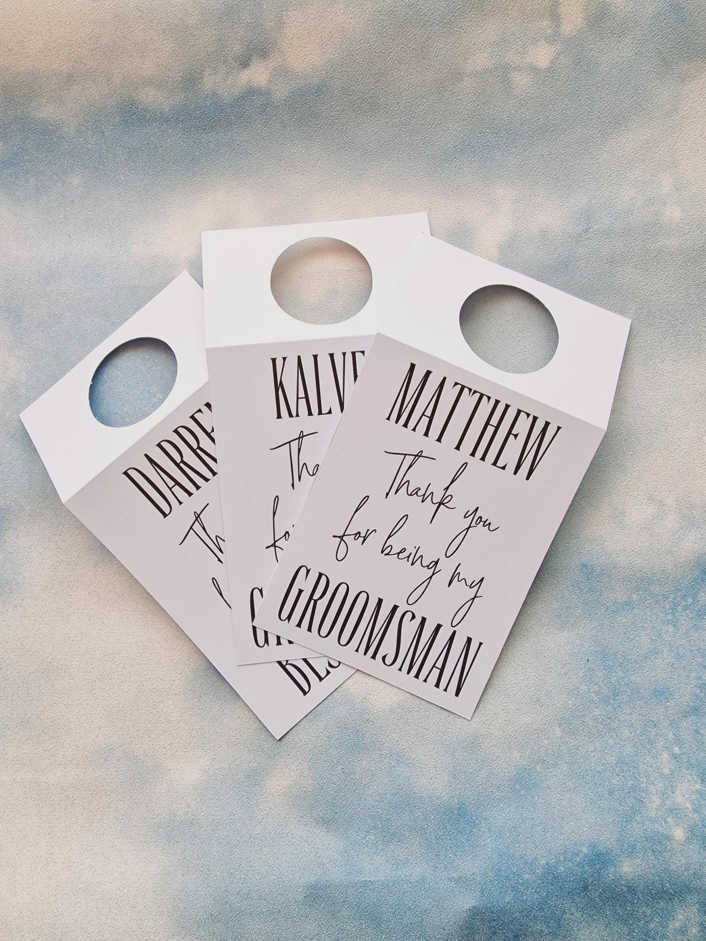 Personalised Wedding 'Thank You' Bottle Tag, Groomsman | Best Man | Usher | Bridesmaid | Maid of Honour, Customisable