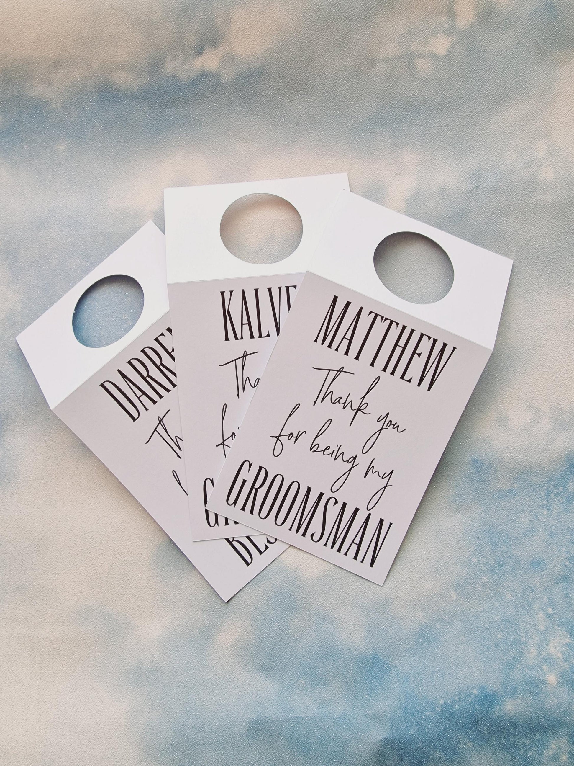 Personalised Wedding 'Thank You' Bottle Tag, Groomsman | Best Man | Usher | Bridesmaid | Maid of Honour, Customisable