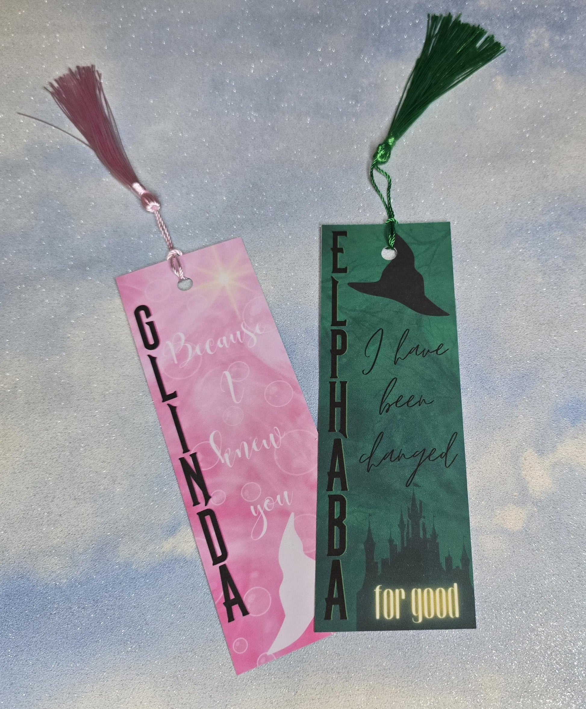 Elphaba and Glinda Double-Sided Bookmark